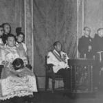 imagen 29:Jornada Eucarística. Iglesia Arciprestal . Gobernador Civil en representación Jefe del Estado