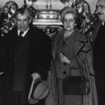 imagen 11:D. federico Garcia Sanchiz y Señora con el Padre Marcet y el alcalde.