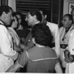 imagen 25:Recepción posterior autoridades provinciales. Goberndor Civil y Diputados, entre ellos Julio Pascual Fuster escultor del cráneo relicario