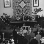 imagen 30:Acto homenaje a D. José Ortells, salida del Ayuntamiento. D. José ,Reina, Alcalde 