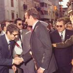 imagen 20:Alcalde, S.M. la Reina S.M. El Rey saludando al concejal Samuel Garrido