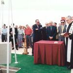 imagen 32:Colocación Primera Piedra Hospital La Plana. Conseller de Saniad, Joaquin farnos, Alcalde, Presidente Diputación, Subd. del Gobierno, De - copia 