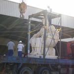 imagen 87:Traslado de la estatua de Jaume I al almacén municipal