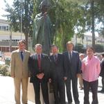imagen 92:Inauguración monumento al Cardenal Vicente Enrique Tarancón, alcalde Burriana, alcalde de Vila-real, Conseller Font de Mora, Presidente Fundación Bancaja y escultor E. Gimeno