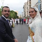 imagen 13:L'alcalde, José Benlloch, i la reina de les festes de 2011, Selena Segovia, en la ‘baixà' de la Mare de Déu de Gràcia